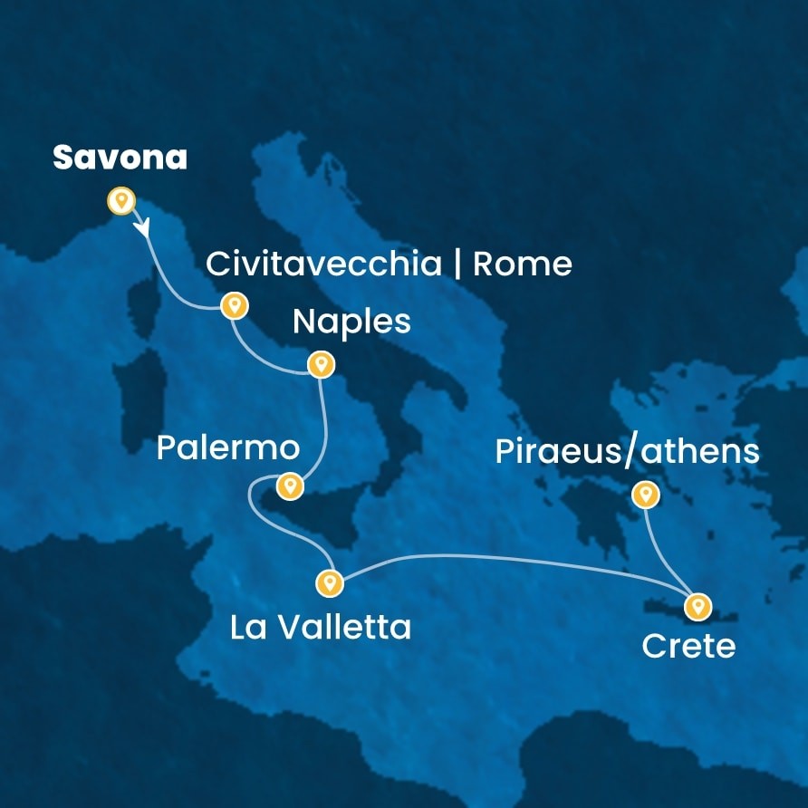 Costa Pacifica ile İstanbul Bitişli Batı Akdenız Turu THY ile / 9 Gece Konaklamalı / İstanbul Çıkışlı / 9 Nisan - 2